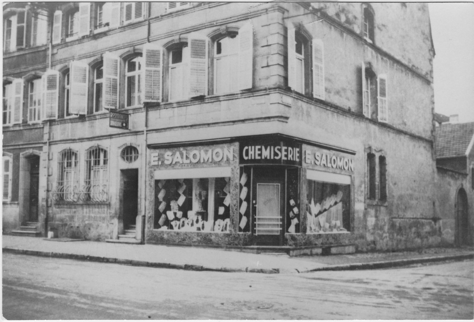 Eugen Salomons Hemdengeschäft in Saint Avold (Quelle Stolpersteine-mainz.de / Privat)
